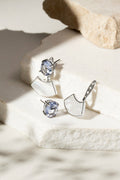 Mother-of-Pearl & Tanzanite Ear Jacket Earrings