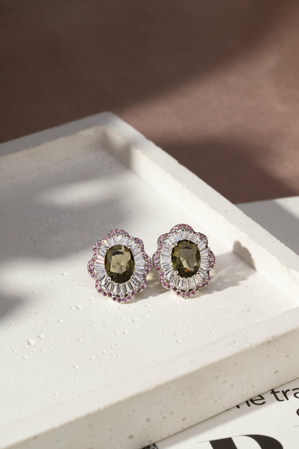 Peridot Crystal Earrings