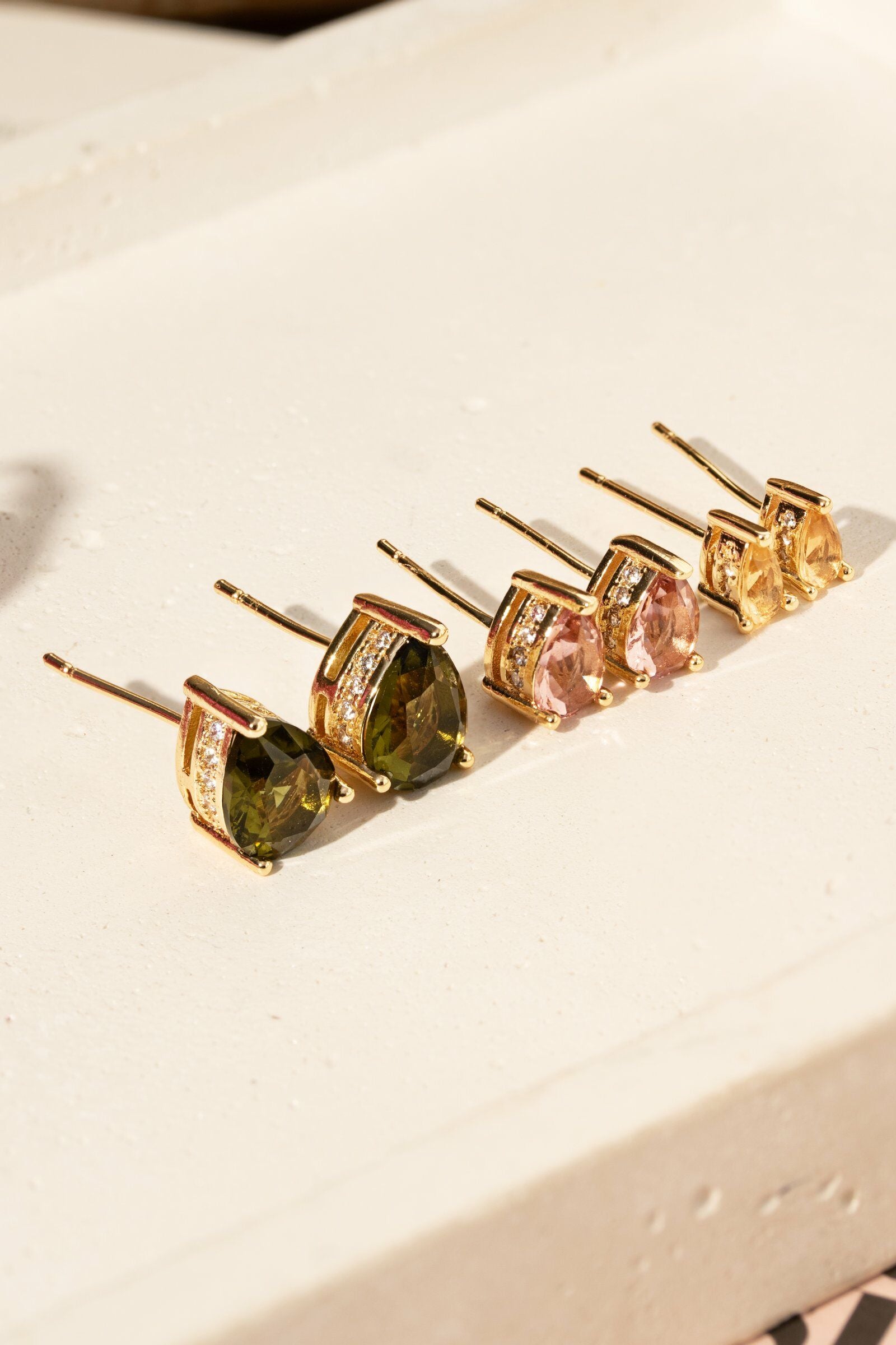 Citrine Earring Trio Set