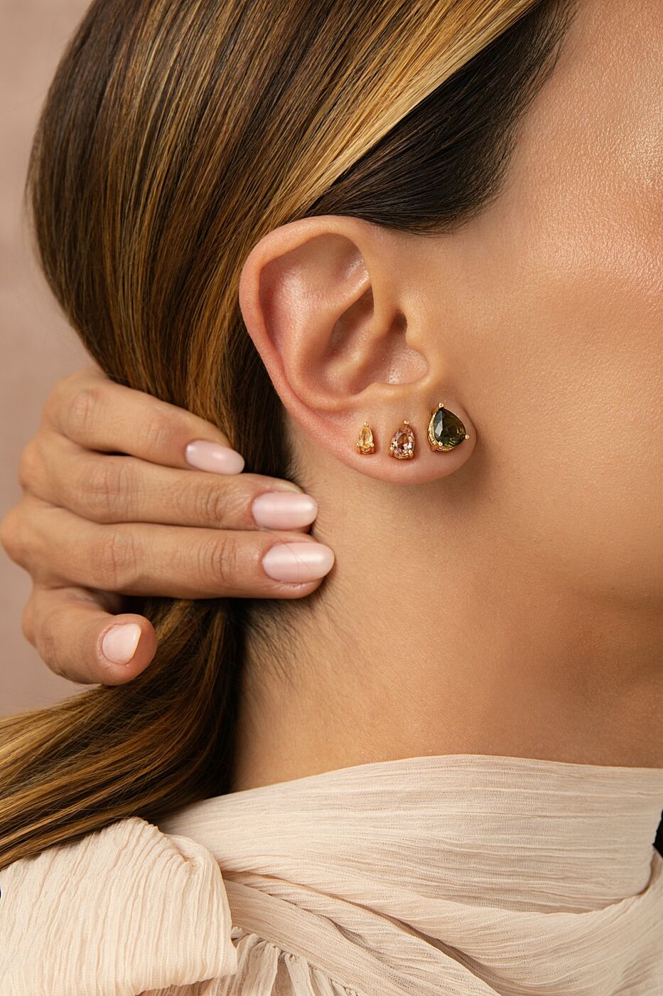 Citrine Earring Trio Set