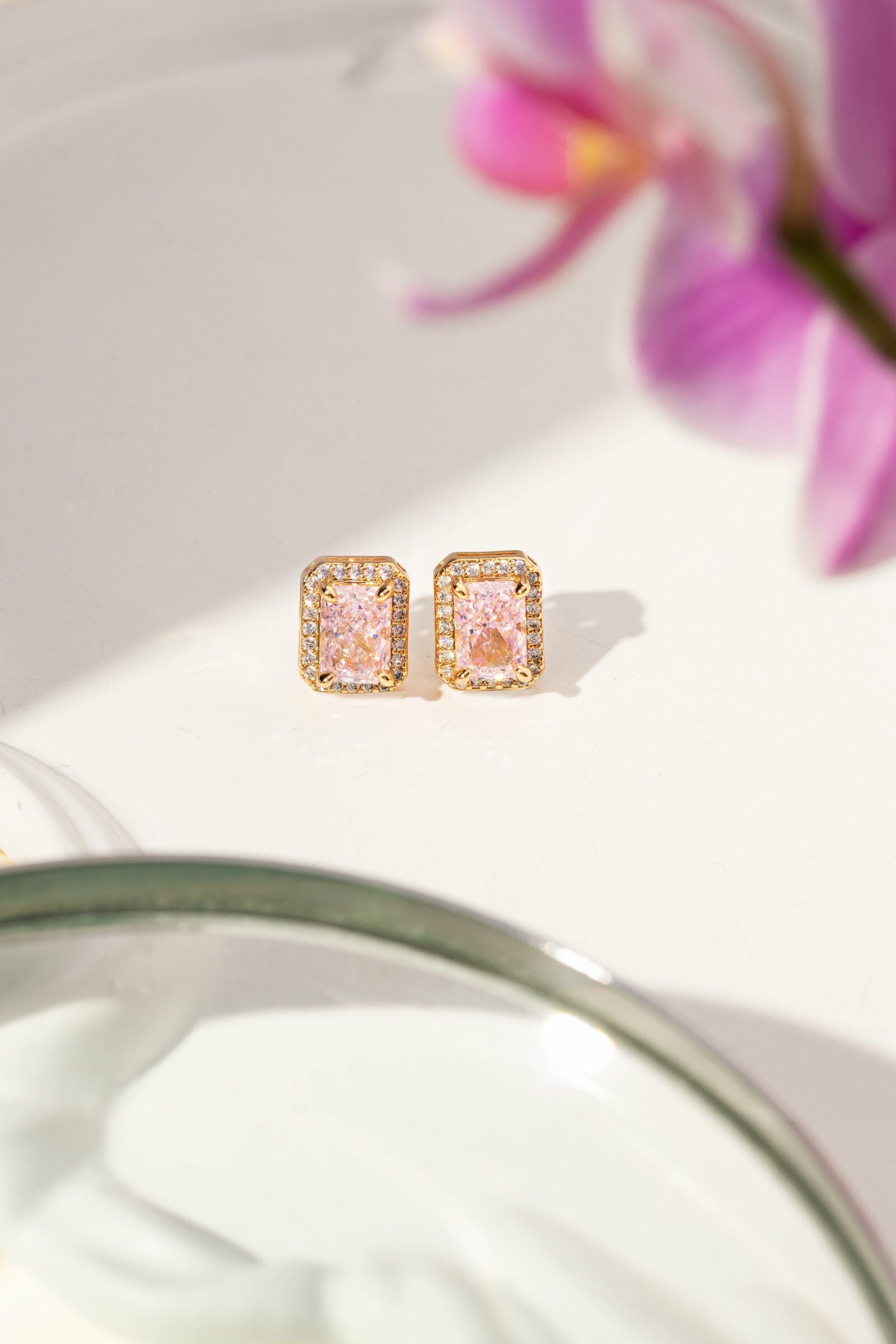 Pink Tourmaline Earrings