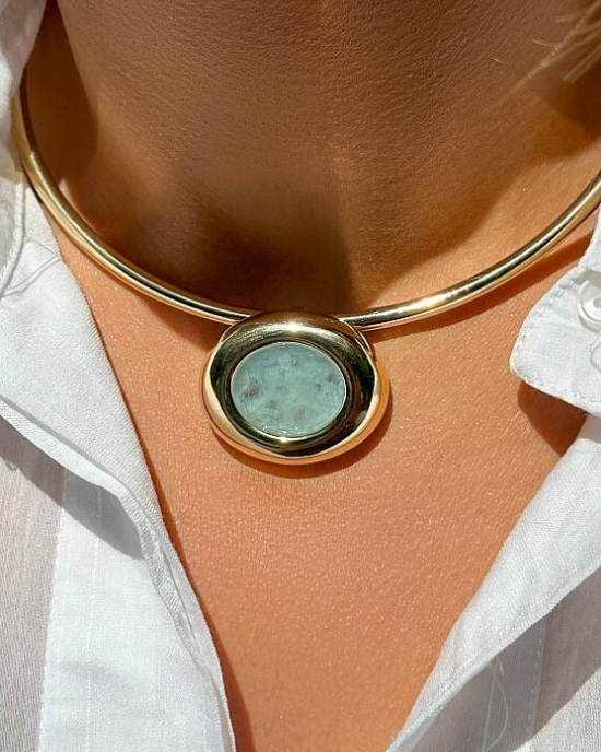 Gold-Plated Choker Necklace