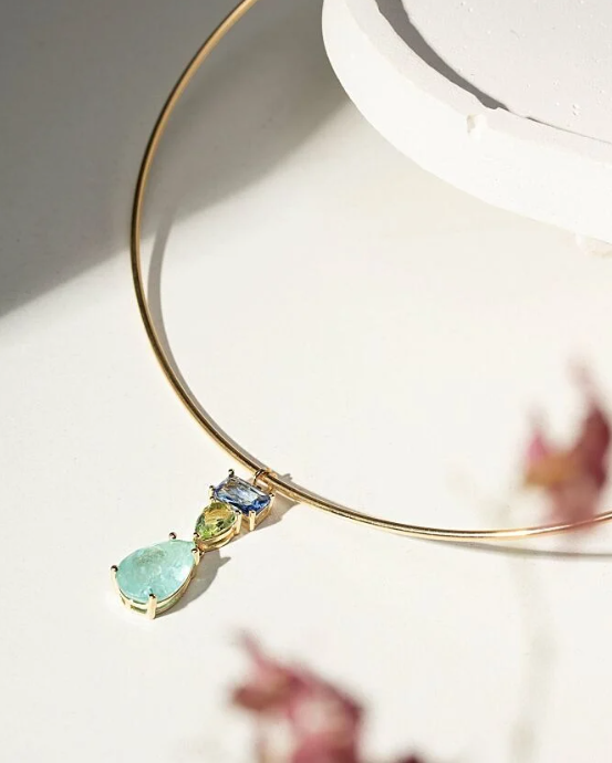 Tanzanite Pendant Choker Necklace