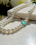 Shell Pearl Necklace with Colombian Fusion Stone