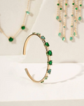 Gold-Plated Tourmaline Crystal Bracelet