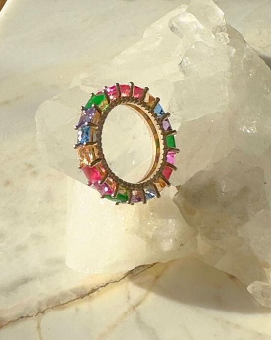 Full Eternity Colorfull Crystal Fusion Band