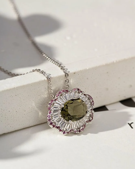 Peridot Crystal Necklace
