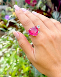 Pink Fusion Tourmaline Heart Ring