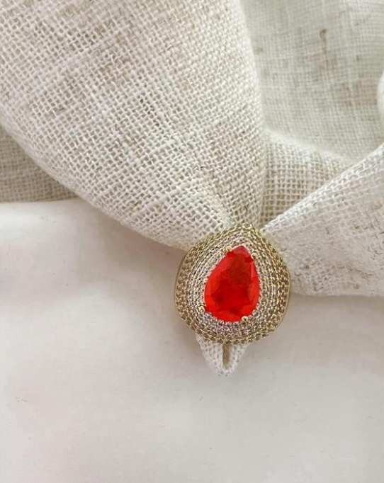 Orange Tourmaline Ring