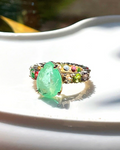 Colombian Emerald Teardrop Ring